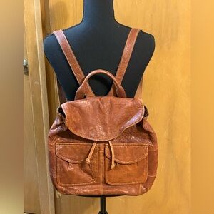 Fossil Brown Leather Vintage Backpack Purse